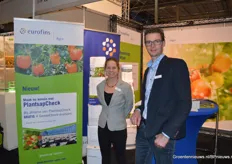 Annelies Mosch en Jan Hardeman van Eurofins Agro dat plantsapanalyses introduceerde.